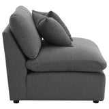 Hobson Upholstered Armless Chair Charcoal - 551455