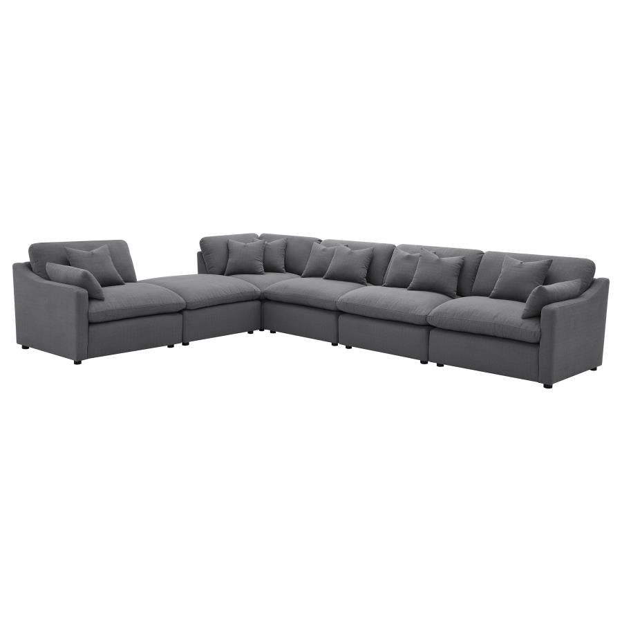 Hobson Upholstered Armless Chair Charcoal - 551455