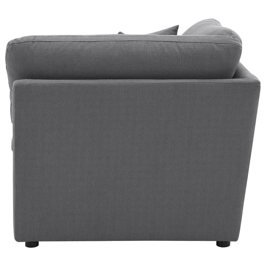 Hobson Upholstered Corner Charcoal - 551456