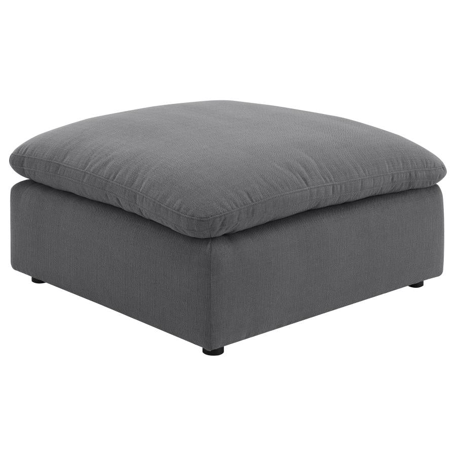 Hobson Square Upholstered Ottoman Charcoal - 551457