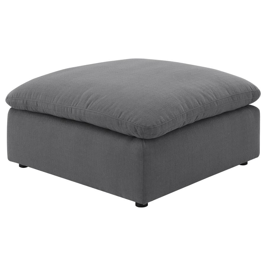 Hobson Square Upholstered Ottoman Charcoal - 551457