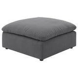Hobson Square Upholstered Ottoman Charcoal - 551457