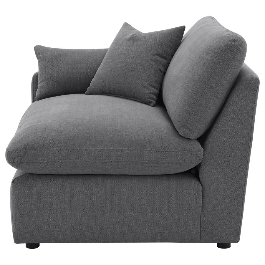 Hobson Upholstered LAF Chair Charcoal - 551458LAF