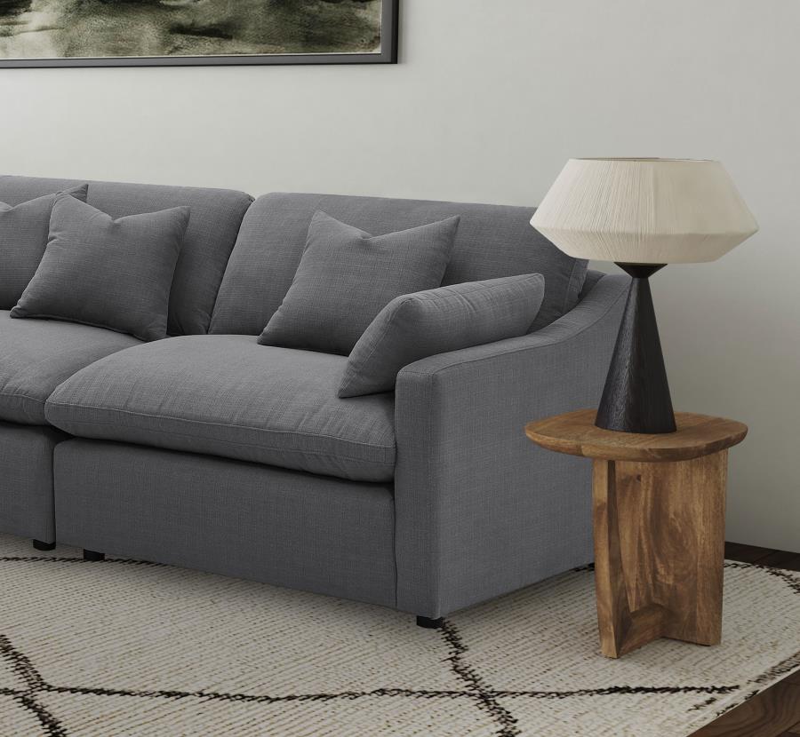 Hobson Upholstered RAF Chair Charcoal - 551458RAF