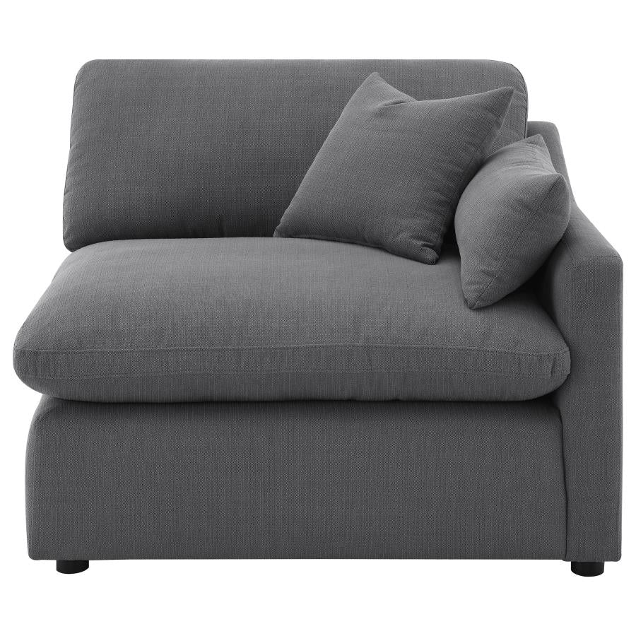 Hobson Upholstered RAF Chair Charcoal - 551458RAF
