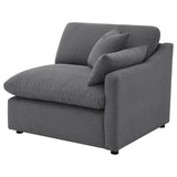 Hobson Upholstered RAF Chair Charcoal - 551458RAF