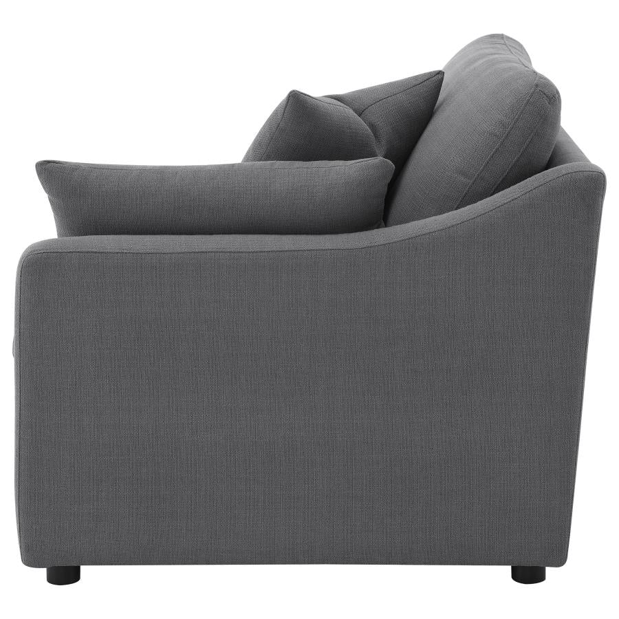 Hobson Upholstered RAF Chair Charcoal - 551458RAF