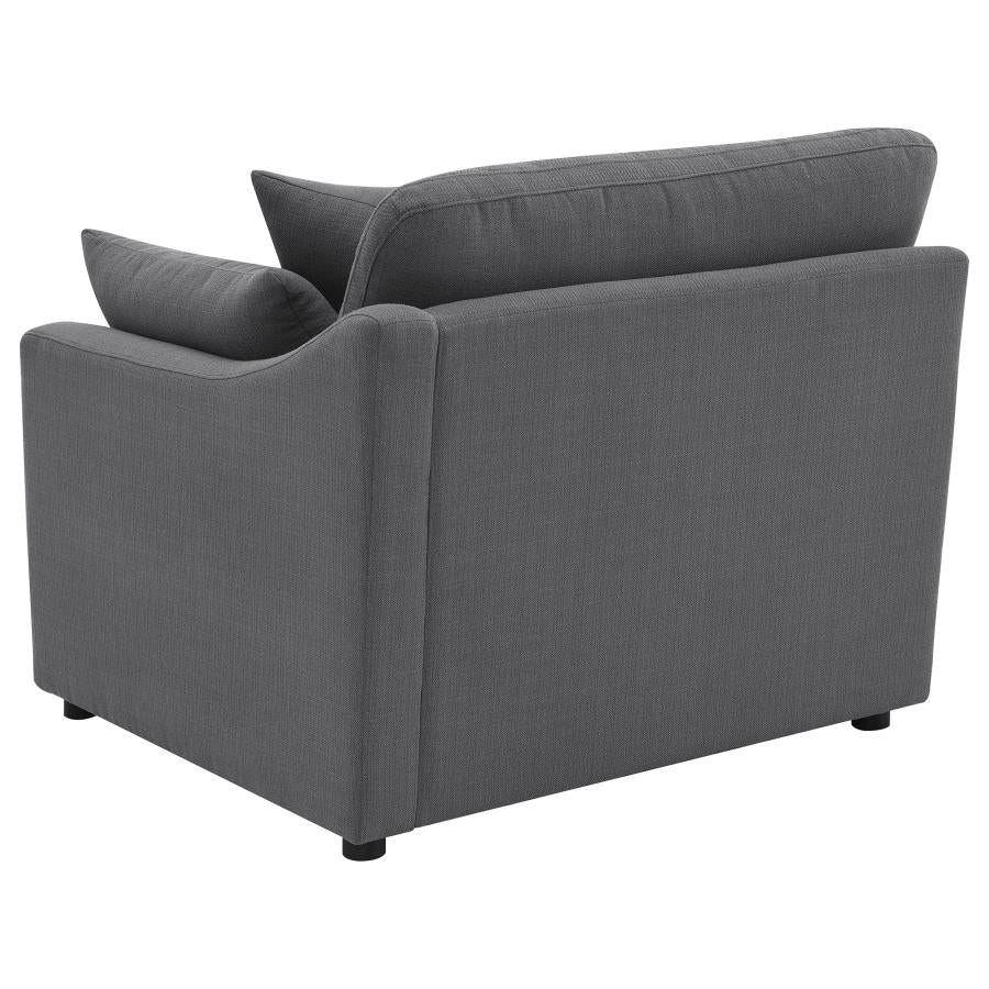 Hobson Upholstered RAF Chair Charcoal - 551458RAF