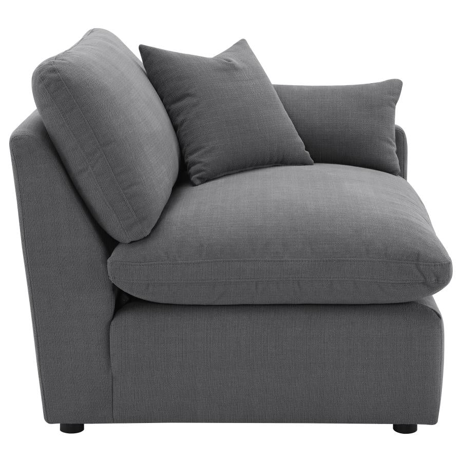 Hobson Upholstered RAF Chair Charcoal - 551458RAF