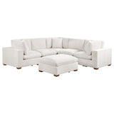 Lakeview 6-piece Upholstered Modular Sectional Sofa Ivory - 551461-SETA
