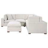 Lakeview 6-piece Upholstered Modular Sectional Sofa Ivory - 551461-SETA