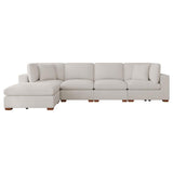 Lakeview 5-piece Upholstered Modular Sectional Sofa Ivory - 551461-SETB