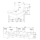 Lakeview 6-piece Upholstered Modular Sectional Sofa Ivory - 551461-SET