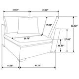 Lakeview Upholstered Corner Chair Ivory - 551462