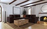 Lakeview 6-piece Upholstered Modular Sectional Chocolate - 551464-SETA