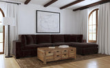 Lakeview 5-piece Upholstered Modular Sectional Chocolate - 551464-SETB