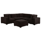 Lakeview 6-piece Upholstered Modular Sectional Chocolate - 551464-SET
