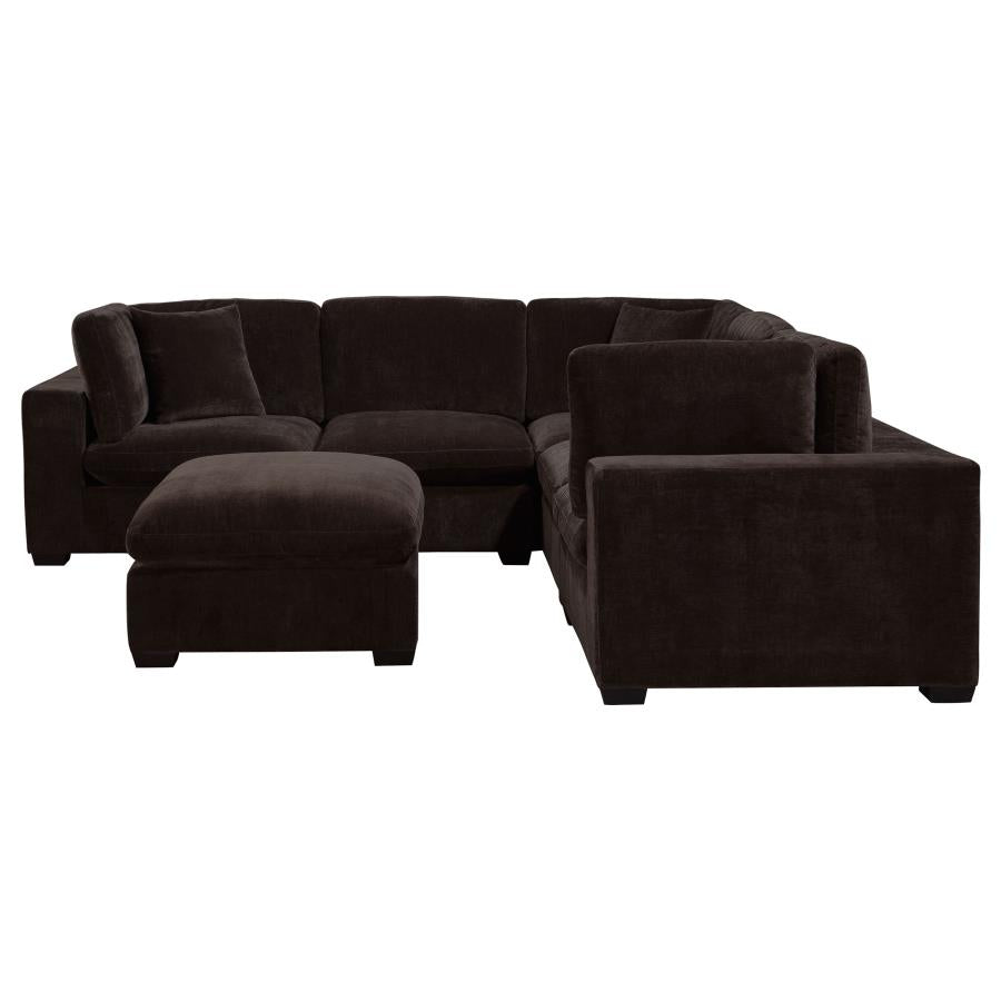 Lakeview 6-piece Upholstered Modular Sectional Chocolate - 551464-SET