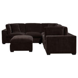 Lakeview 6-piece Upholstered Modular Sectional Chocolate - 551464-SET