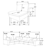 Lakeview 6-piece Upholstered Modular Sectional Chocolate - 551464-SET