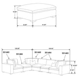 Lakeview 6-piece Upholstered Modular Sectional Chocolate - 551464-SET