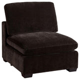 Lakeview Upholstered Armless Chair Dark Chocolate - 551464