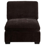 Lakeview Upholstered Armless Chair Dark Chocolate - 551464