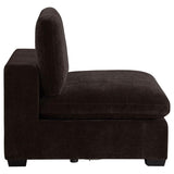 Lakeview Upholstered Armless Chair Dark Chocolate - 551464