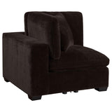 Lakeview Upholstered Corner Chair Dark Chocolate - 551465