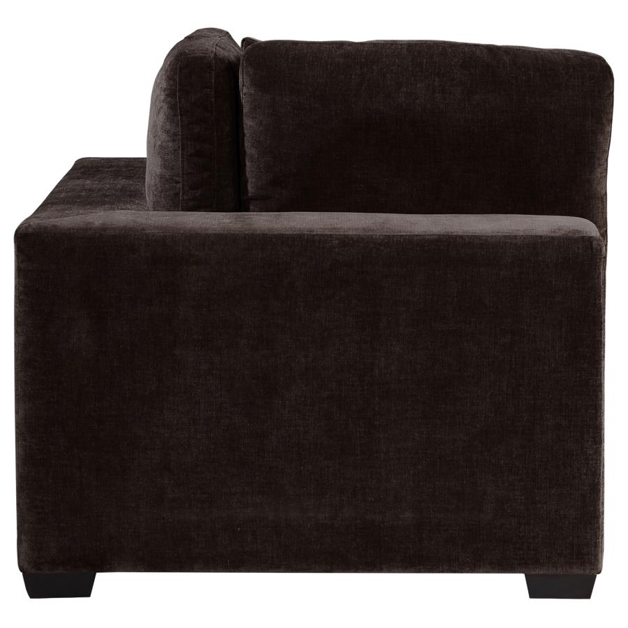 Lakeview Upholstered Corner Chair Dark Chocolate - 551465