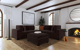 Lakeview Upholstered Corner Chair Dark Chocolate - 551465