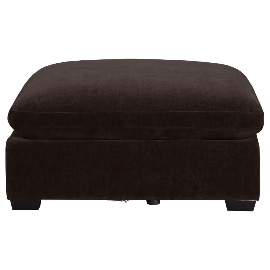 Lakeview Rectangular Upholstered Ottoman Dark Chocolate - 551466