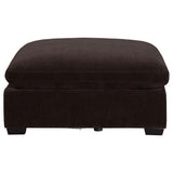 Lakeview Rectangular Upholstered Ottoman Dark Chocolate - 551466
