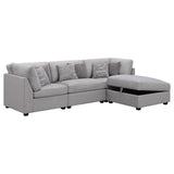 Cambria 4-piece Upholstered Modular Sectional Sofa Grey - 551511-S4A