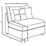 Cambria 4-piece Upholstered Modular Sectional Sofa Grey - 551511-S4A