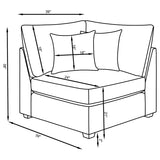 Cambria 4-piece Upholstered Modular Sectional Sofa Grey - 551511-S4A
