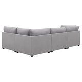 Cambria 4-piece Upholstered Modular Sectional Sofa Grey - 551511-S4B