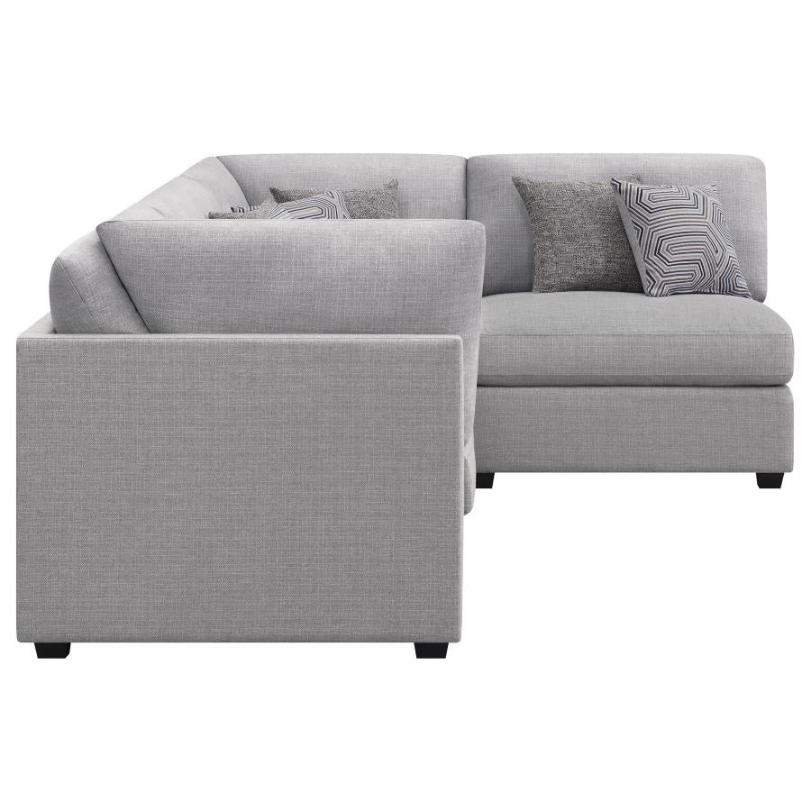 Cambria 4-piece Upholstered Modular Sectional Sofa Grey - 551511-S4B