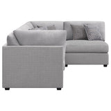 Cambria 4-piece Upholstered Modular Sectional Sofa Grey - 551511-S4B