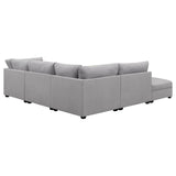 Cambria 5-piece Upholstered Modular Sectional Sofa Grey - 551511-S5B