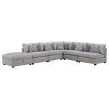 Cambria 6-piece Upholstered Modular Sectional Sofa Grey - 551511-S6A