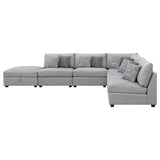 Cambria 6-piece Upholstered Modular Sectional Sofa Grey - 551511-S6A