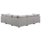 Cambria 6-piece Upholstered Modular Sectional Sofa Grey - 551511-S6B