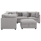 Cambria 6-piece Upholstered Modular Sectional Sofa Grey - 551511-S6B