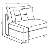 Cambria 6-piece Upholstered Modular Sectional Sofa Grey - 551511-S6B