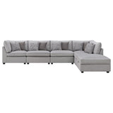 Cambria 6-piece Upholstered Modular Sectional Sofa Grey - 551511-SET