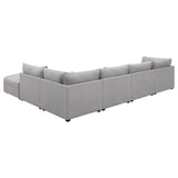 Cambria 6-piece Upholstered Modular Sectional Sofa Grey - 551511-SET