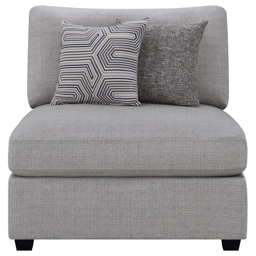 Cambria Upholstered Armless Chair Grey - 551511