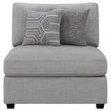 Cambria Upholstered Armless Chair Grey - 551511