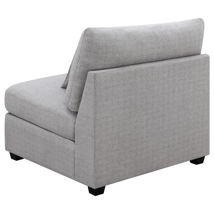 Cambria Upholstered Armless Chair Grey - 551511